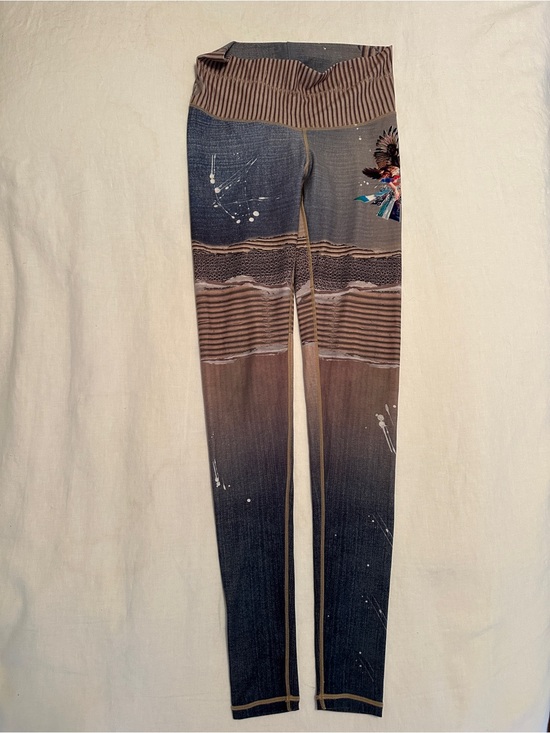 Niyama Sol Pants - Niyama Sol Brown & Blue Ombre Patterned Leggings